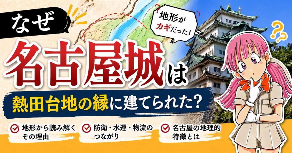 なぜ名古屋城は熱田台地の縁に建てられたのか アイキャッチ画像
