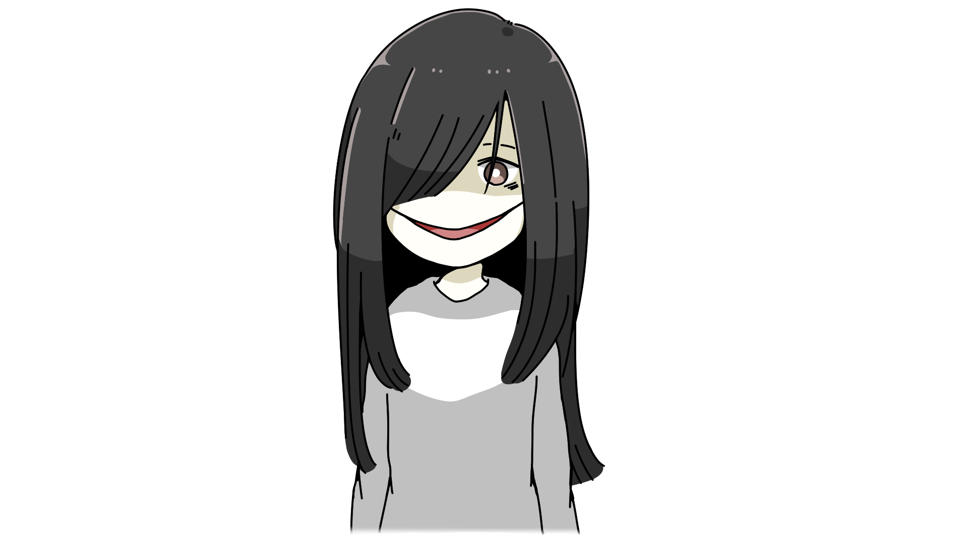 口裂け女のイラスト