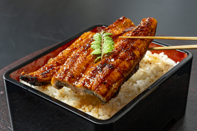 西尾市一色産のうなぎのうな重。市町村別で生産量日本一とされる